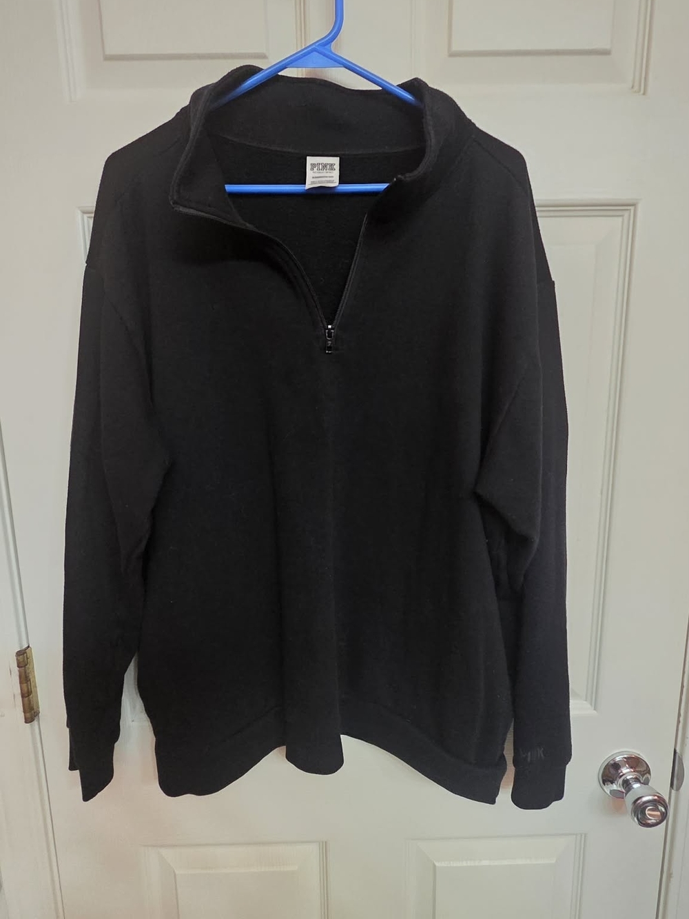 PINK Victoria's Secret Black Half-Zip Sweater